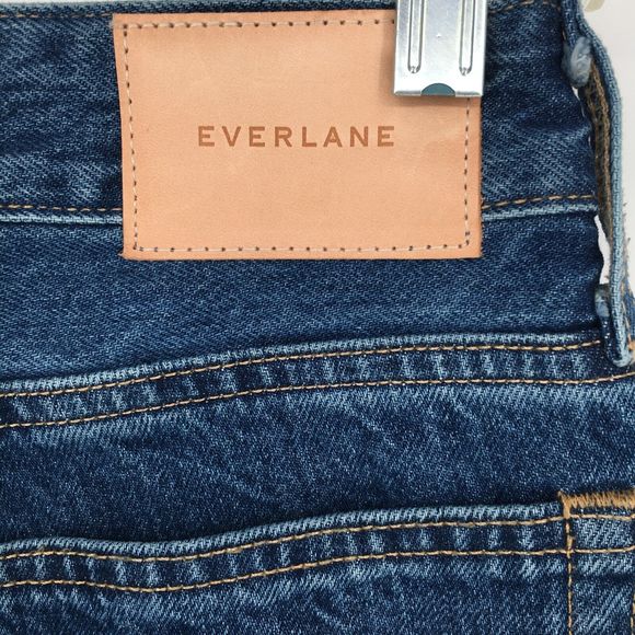 NWT Everlane Women 27 The Curvy 90's Cheeky Straight Med Blue Jean 100% Cotton - Picture 5 of 8